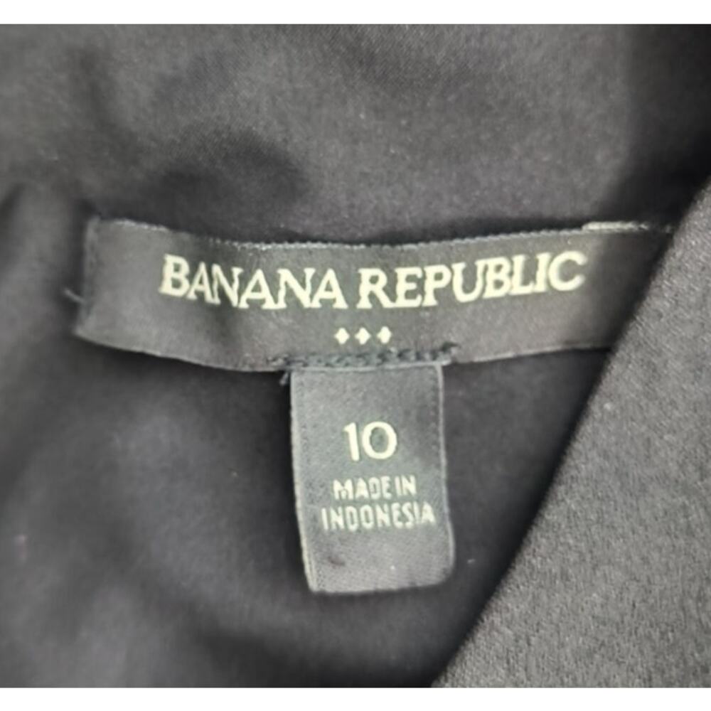 Banana Republic Jumpsuit Women's size 10 Black Ankle Length Sleeveless Pockets - Picture 2 of 16